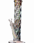 Daze Glass - 12 Inch Iridescent Rainbow Spiral Glass Water Pipe