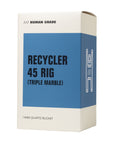 Human Grade 7.5" Recycler 45 (Triple Marble) Glass Rig Water Pipe