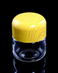 Glass Stash Jar – Wood-Grain Tamper Cap