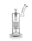 10" Dual Chamber Scientific Bubbler Tree Perc Glass Bong | Croia Glass
