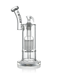 10" Dual Chamber Scientific Bubbler Tree Perc Glass Bong | Croia Glass
