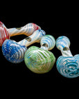 "Twisty Cane" Spoon Glass Pipe (Various Colors)