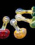 "Cake Head" Color Swirl Glass Pipe