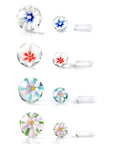 Glass 3D Flower Terp Slurper Set