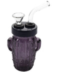 Colored Glass Cactus Water Pipe “Desert Sipper” – 3.5″