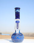 10.5" Blue Buddha Glass Water Pipe