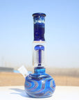 10.5" Blue Buddha Glass Water Pipe