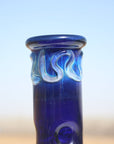 10.5" Blue Buddha Glass Water Pipe