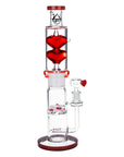 Pulsar Glycerin Hearts Glass Water Pipe with Gem Hearts - 13.75" / 14mm F