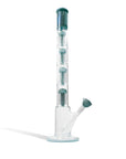 24 Inch Quad Perc Water Pipe with Color Matched Base and Mouthpiece