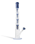 24 Inch Quad Perc Water Pipe with Color Matched Base and Mouthpiece