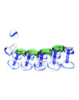 Glass Multi-Chamber Striped Sherlock Bubbler “Ripple Rail” – 9″