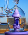 Approx. 11" Spiral Mushroom Recycler Water Pipe w/ Circ Perc