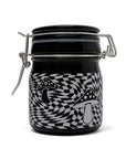 TRIPPY MUSHROOM CHECKBOARD STORAGE JAR