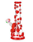 Pulsar Kiss My Lips Glow In Dark Beaker Glass Water Pipe - 9.75" / 14mm F