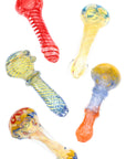 Colorful Glass Spoon Pipe “Grab Bag” – 4″–4.5″ – Assorted