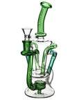 Pulsar 4-Tube Recycler Water Pipe - 9" / 14mm F / Colors Vary