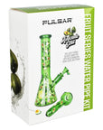 Pulsar Fruit Series Avocado Gold Herb Pipe Glow Duo - 10" / 14mm F