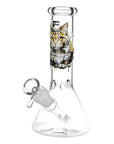 Pulsar Majestic Cat Glass Water Pipe - 7.75" / 14mm F