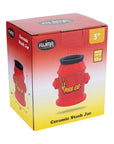 LARGE FIRE HYDRANT CERAMIC STASH JAR