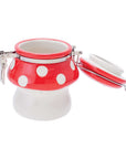 MUSHROOM CERAMIC JAR WITH CLASP
