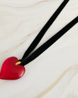 Bold In Red Black Sash Necklace