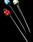 (Assorted Colors) Glass Ladybug Dab Tool – 5″