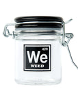 AIRTIGHT GLASS WEED PERIODIC SYMBOL STORAGE JAR