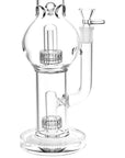 Pulsar Double Chamber Bubble Glass Water Pipe - 14" / 14mm F / Clear