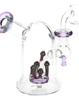 Pulsar Bioluminescence Shroom Perc Mini Glass Dab Rig - 5" / 14mm F / Colors Vary