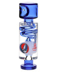 Grateful Dead x Pulsar Steal Your Face Glycerin Spiral Geometric Glass Hand Pipe - 5.25"