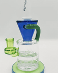 AFM 10″ Drain Incycler Rainbow Glass Dab Rig
