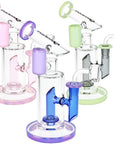 Pulsar Bicolor Fractured Tower Glass Dab Rig | 8" | 14mm F