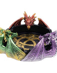 TRI COLOR TRIPLE DRAGON ASHTRAY