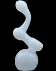 "Ivory Sherlock" Glass Sherlock Bubbler Pipe