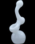 "Ivory Sherlock" Glass Sherlock Bubbler Pipe