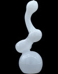 "Ivory Sherlock" Glass Sherlock Bubbler Pipe