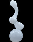"Ivory Sherlock" Glass Sherlock Bubbler Pipe