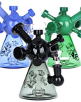 Pulsar Molecule Glass Water Pipe - 7" / 14mm F / Colors Vary