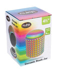 LARGE DOTTED CERAMIC STASH JAR - SPECTRUM