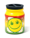 LARGE CERAMIC STASH JAR - STONED SMILEY