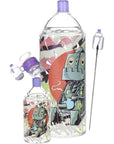 Pulsar Graffiti Series Spray Paint Glass Water Pipe Set / 7.5" / 14mm F
