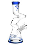 Diamond Glass Gold Zong Beaker Water Pipe - 11" / 14mm F / Colors Vary