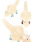 Silver Fumed Color-Changing Glass Critter Hand Pipe “Tailspin” – Assorted