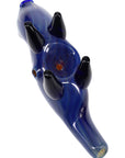 Silver Fumed Glass Pig Hand Pipe “Barnyard Buddy” – Assorted Colors