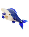 Glass Fish Hand Pipe “Reef Runner” – Silver Fumed – Assorted Colors