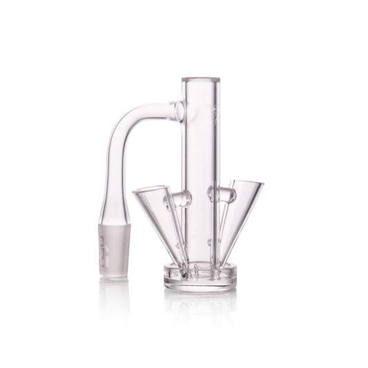 Control Tower Quartz Banger With Double Funnel | Angled Profile View | GG