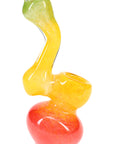 Rasta Frit Sherlock Glass Bubbler “Sunset Sway” – 5½″