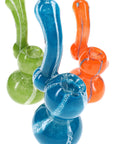 Frit Striped Sherlock Bubbler “Pocket Sleuth” – 5″ – Assorted Colors