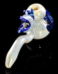 Silver-Fumed Spiky Monster Glass Hammer Bubbler “Reef Beast” – 8″